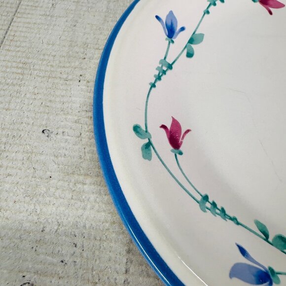 Savoir Vivre PORTOFINO BLUE JF 036 Pink Blue Flowers Ceramic Salad Plates Set 4 - Picture 15 of 16
